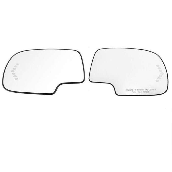 Exterior View Mirror Glass For GMC Cadillac 2003 2004 2005 2006 2007 Pair