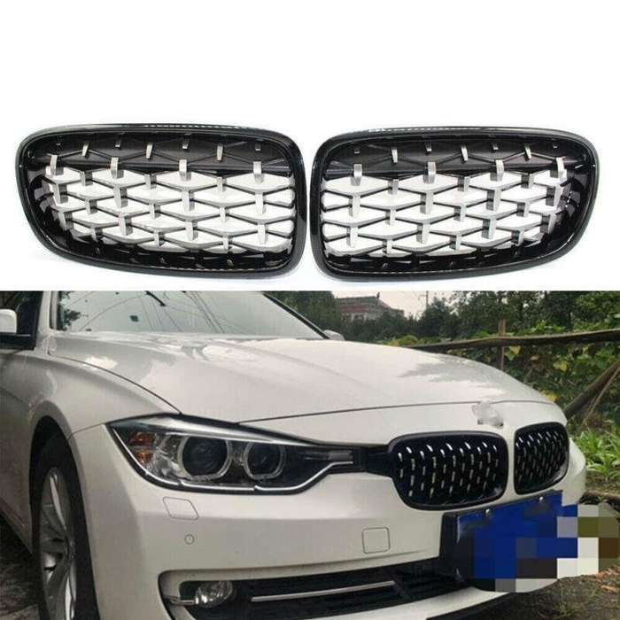 Diamond Meteor Front Upper Grille Fits For BMW 3 Series F30 F31 320i 320d Black