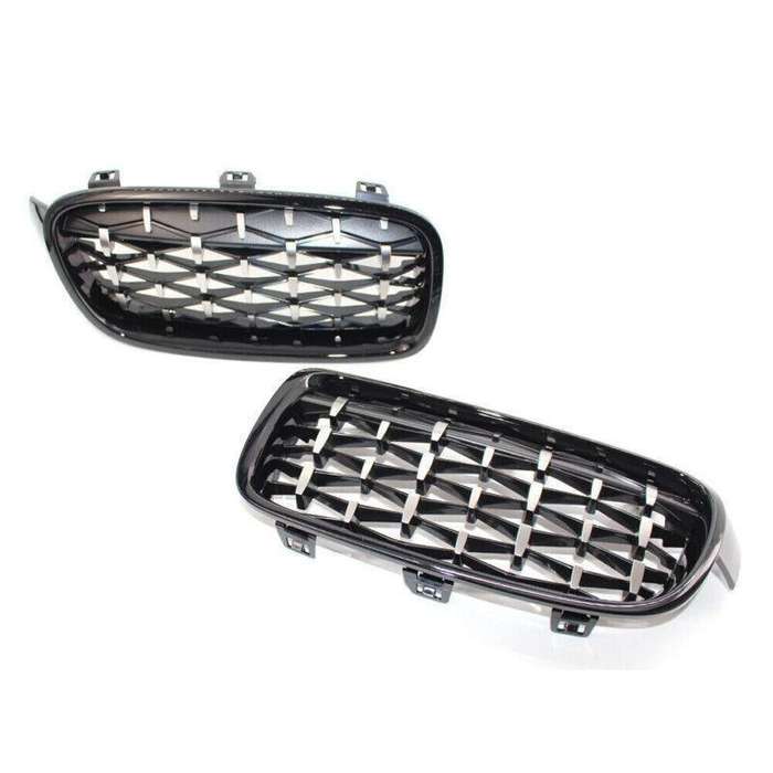 Diamond Meteor Front Upper Grille Fits For BMW 3 Series F30 F31 320i 320d Black