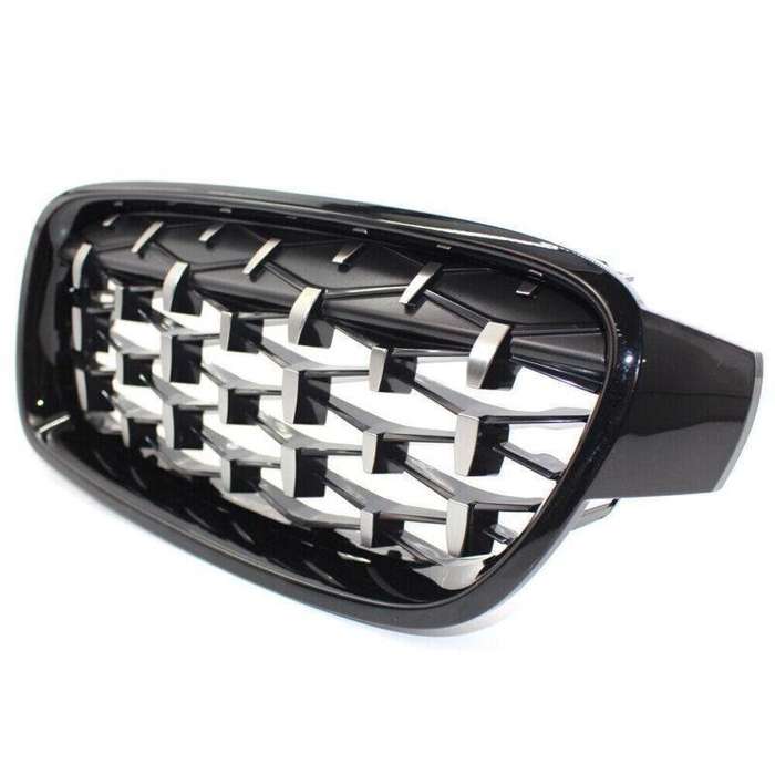 Diamond Meteor Front Upper Grille Fits For BMW 3 Series F30 F31 320i 320d Black