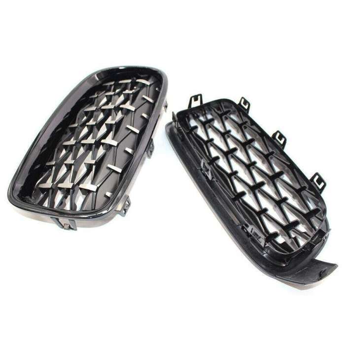 Diamond Meteor Front Upper Grille Fits For BMW 3 Series F30 F31 320i 320d Black