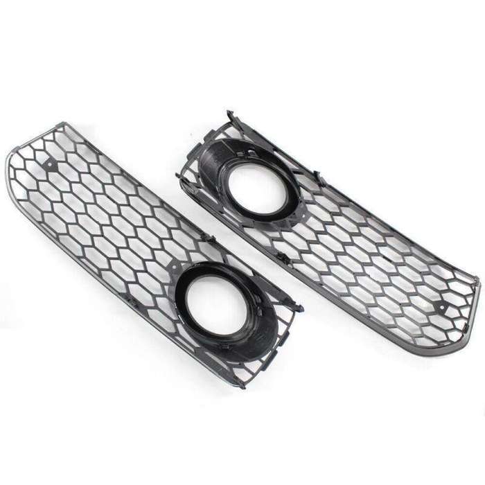 For 08-12 AUDI A5 S-Line S5 HONEYCOMB FRONT BUMPER FOG LIGHT GRILLE COVER CHROME