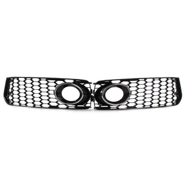 For 08-12 AUDI A5 S-Line S5 HONEYCOMB FRONT BUMPER FOG LIGHT GRILLE COVER CHROME
