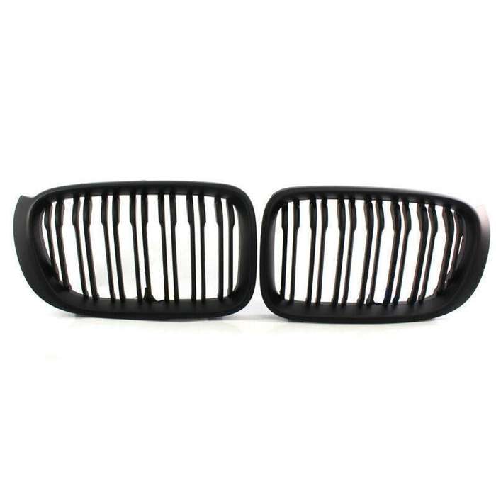 Matte BLACK Front Grille Fit FOR BMW F25LCI X3 F26 X4 X4M 15-17 Twin Slat