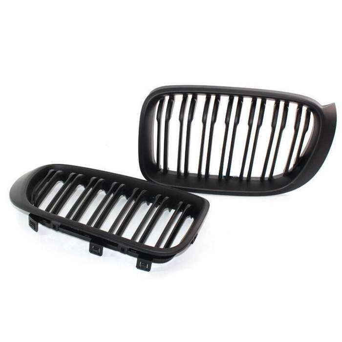 Matte BLACK Front Grille Fit FOR BMW F25LCI X3 F26 X4 X4M 15-17 Twin Slat