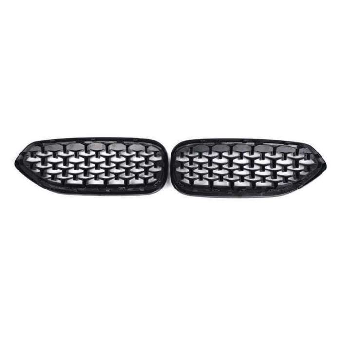 Diamond Style Gloss Black Front Kidney Grill Grille For BMW G29 Z4 2019-2022