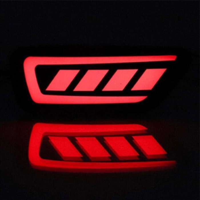 Smoked Rear Fog Taillight Bumper Reflector Light For Jeep Compass 2011-2015 Pair
