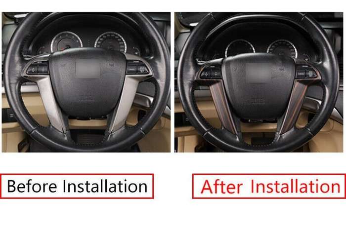 Peach Wood Grain Steering Wheel Strip Trim For Honda Accord Crosstour 2008-2012