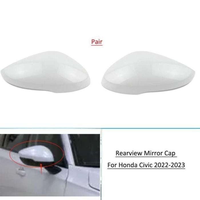 Pair Door Wing Rearview Mirror Cover Cap For Honda Civic 2022-2023