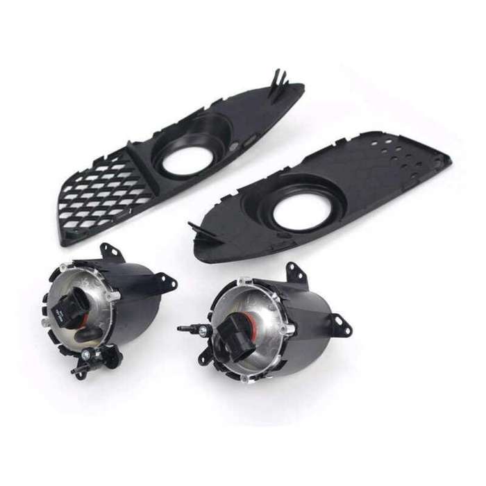 For 2007-2017 Mitsubishi Lancer Clear Lens 1 pair Front Bumper Fog Light Grille