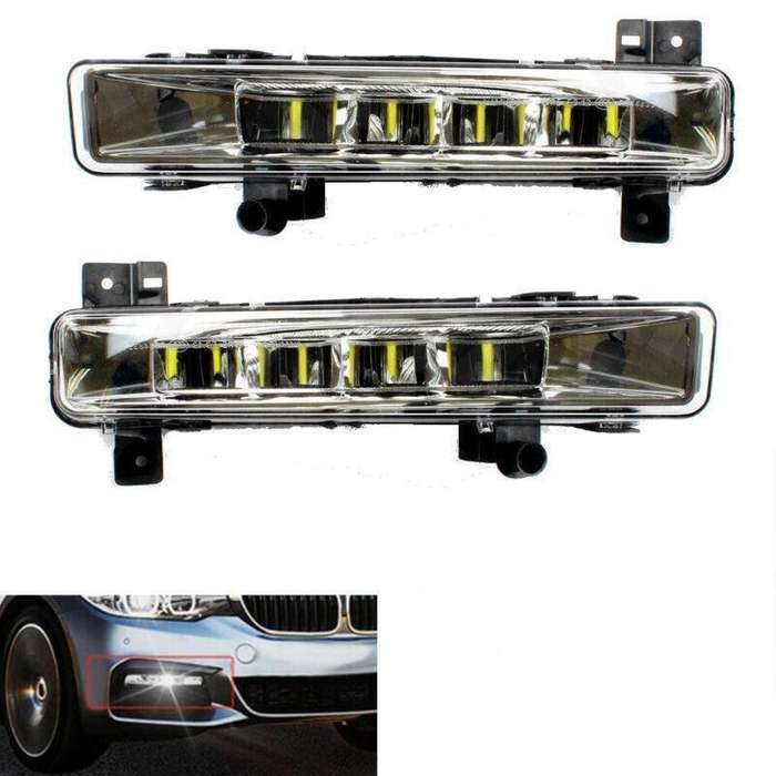 Front Bumper LED Lamps Fog Light For BMW Series 5 G30 G31 G38 2016-2020 Pair