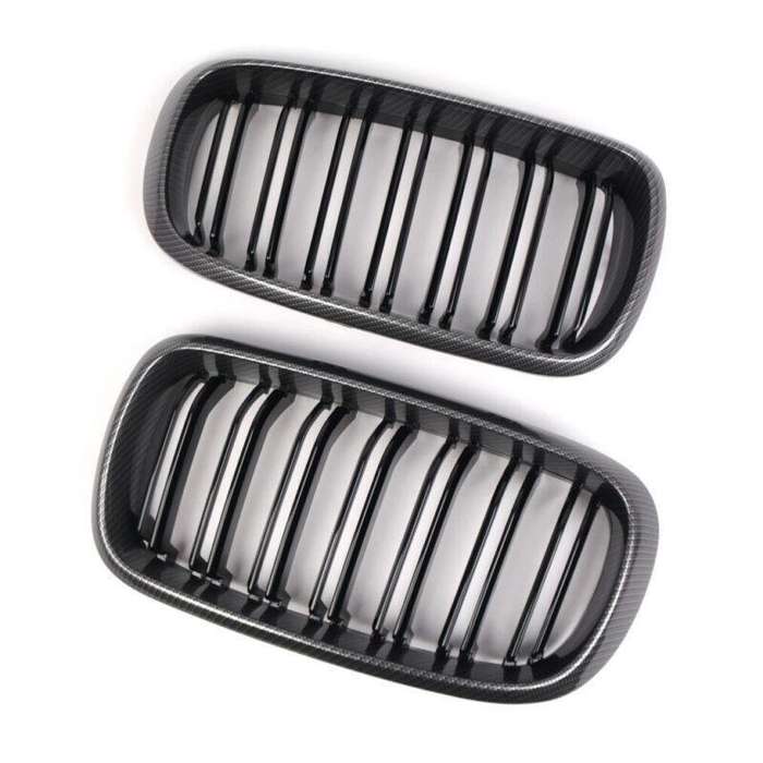 2pcs Carbon Fiber Front Kidney Grilles For BMW X5 F15 X5M F85 X6 F16 X6M F86