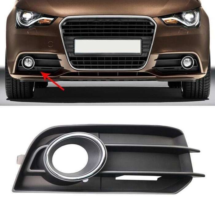 Fits for AUDI A1 2010-2014 Front Bumper Fog Light Grille Black Right Side