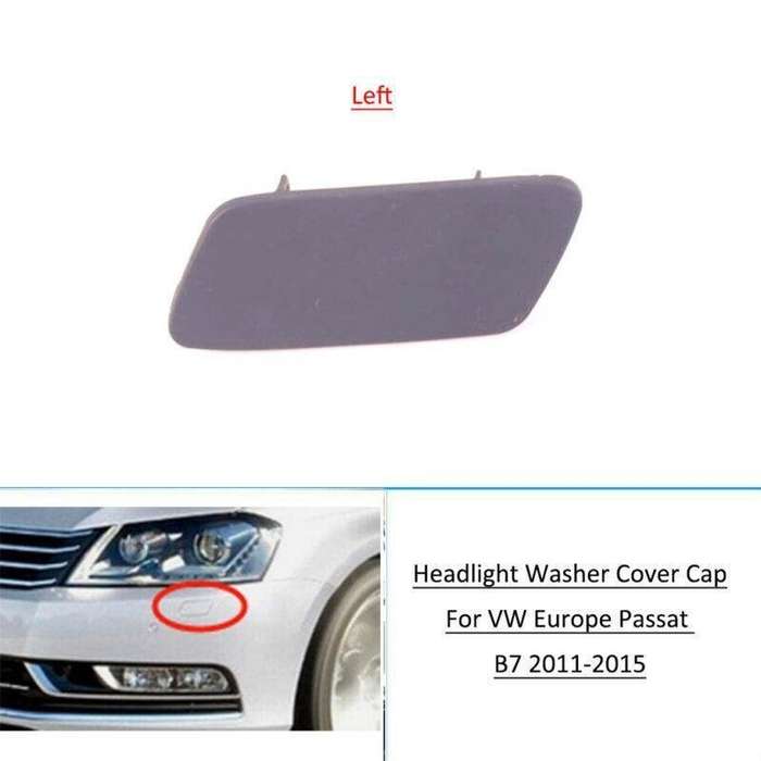 Front Bumper Headlight Washer Cover Cap For VW Europe Passat B7 2011-2015 Left