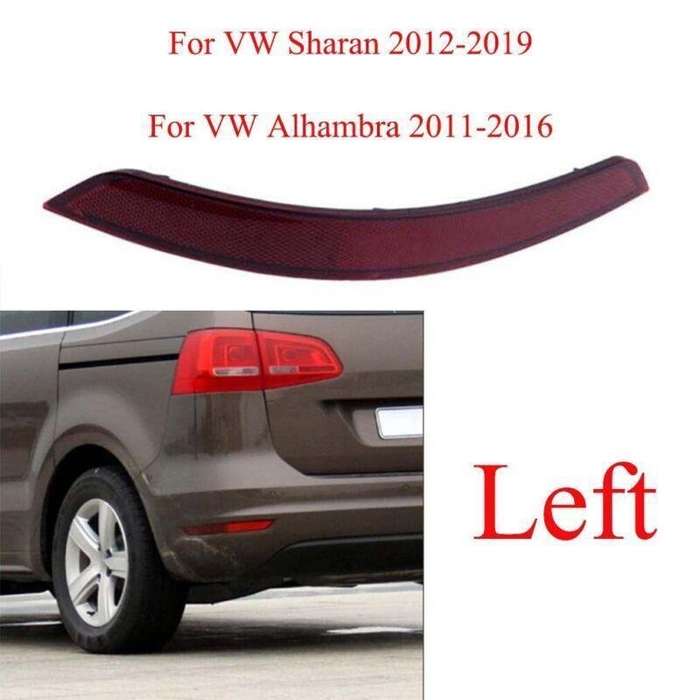 Left Side Rear Bumper Reflector Light Lamp For VW Sharan Alhambra 2011-2019