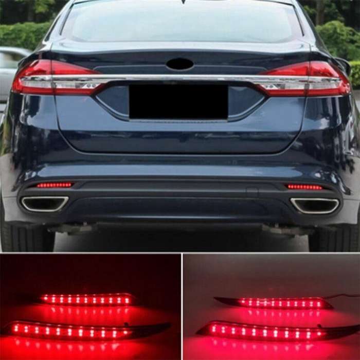 Rear Brake Taillight Bumper Reflector Light For Ford Fusion Mondeo 13-18 Pair B