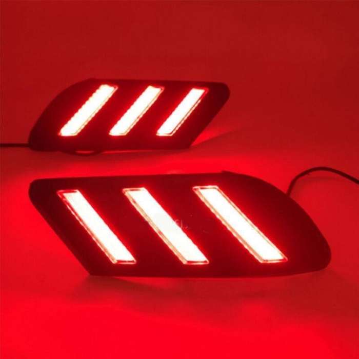 Rear Fog&amp;Brake Taillight Bumper Reflector Lights For Sylphy 16-21 Pair