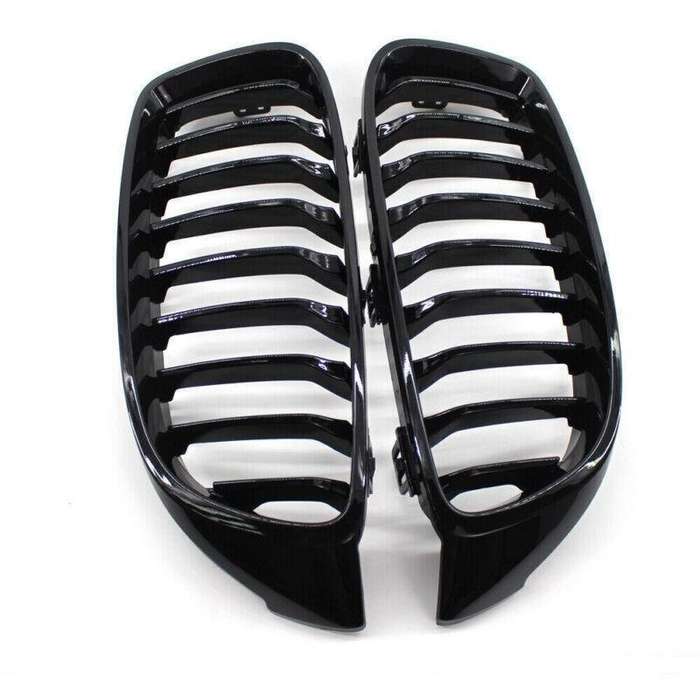 2X/Set Car Grille Shiny Black for BMW 4 Series F32 F33 F36 F82 Coupe Mesh Grill