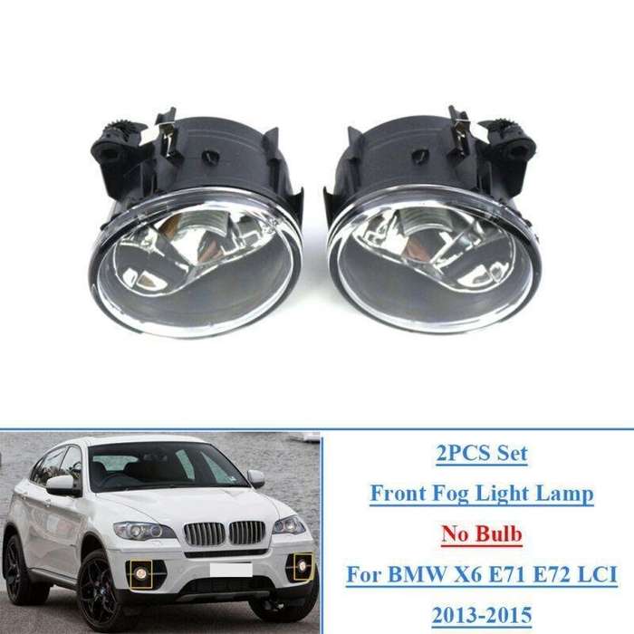 For BMW X6 E71 E72 LCI 2013-2015 Front Bumper Fog Light Lamp without Bulb Pair