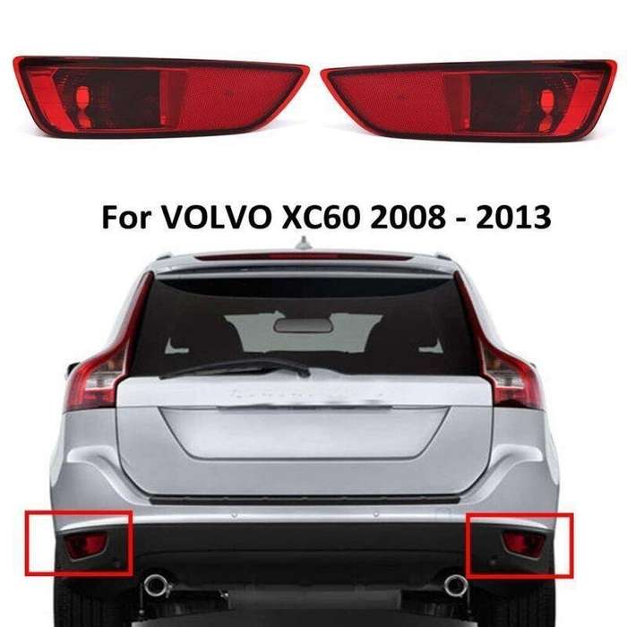Rear Bumper Fog Light Lamp Reflector For Volvo XC60 2008-2013 Pair