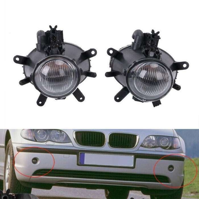 Pair Front Fog Light Driving Lamp For BMW E46 325i 325xi 330i 330xi 2001-2005