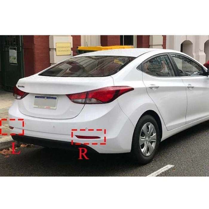 For Hyundai Elantra Sedan 2014-2016 1 Pair Rear Bumper Reflector Light Cover