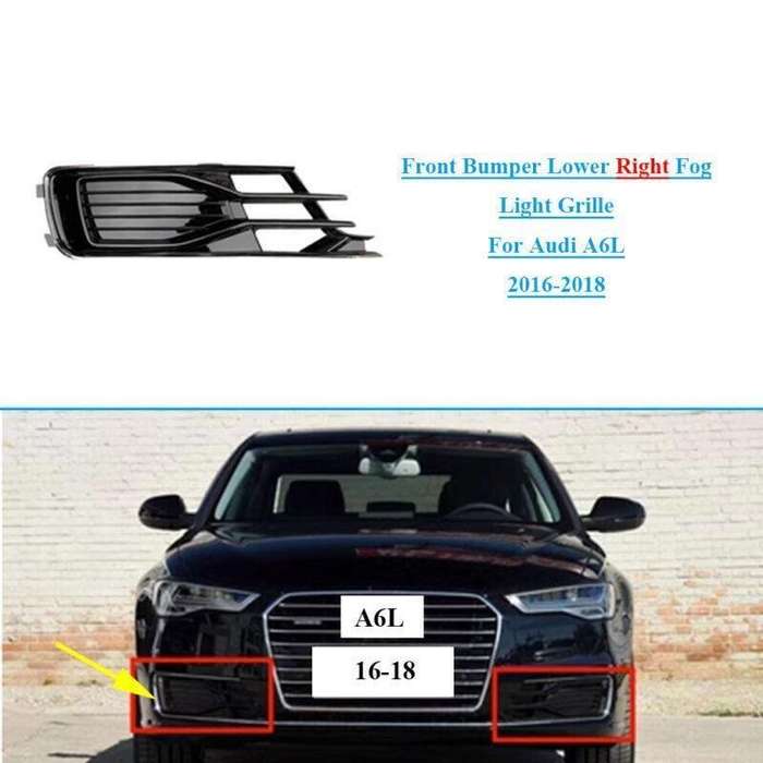 Front Bumper Lower Right Fog Light Lamp Grille For Audi A6L 2016-2018