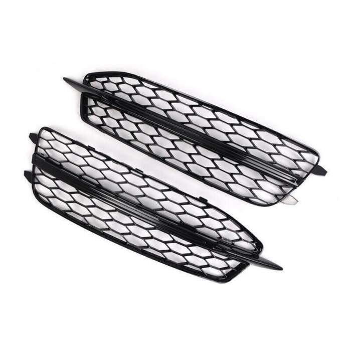 2pcs Front Bumper Fog Light Grille Covers For Audi A6 C7 S Line 2011-2014 Type B