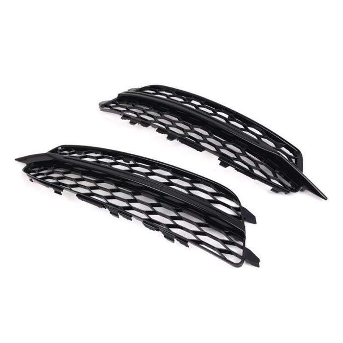 2pcs Front Bumper Fog Light Grille Covers For Audi A6 C7 S Line 2011-2014 Type B