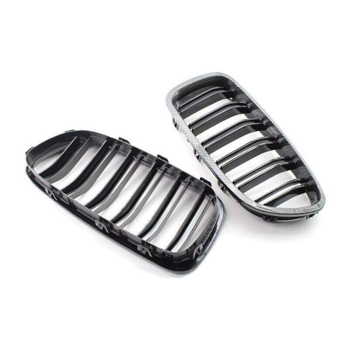2 Line Carbon Fiber Printed Car Grille Sedan/Wagon Fit for BMW F10 F18 M5 11-14