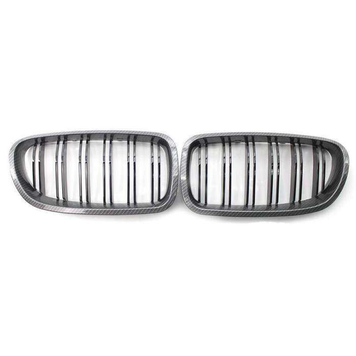 2 Line Carbon Fiber Printed Car Grille Sedan/Wagon Fit for BMW F10 F18 M5 11-14