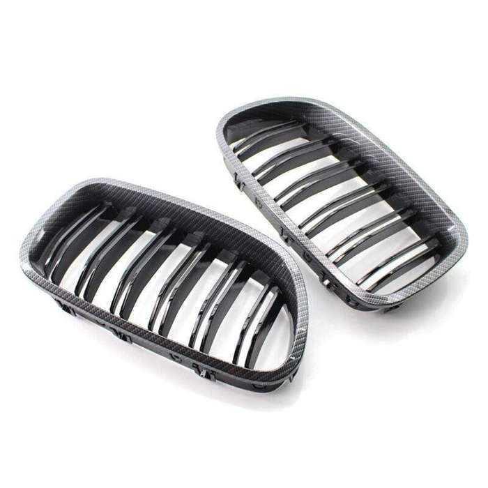 2 Line Carbon Fiber Printed Car Grille Sedan/Wagon Fit for BMW F10 F18 M5 11-14