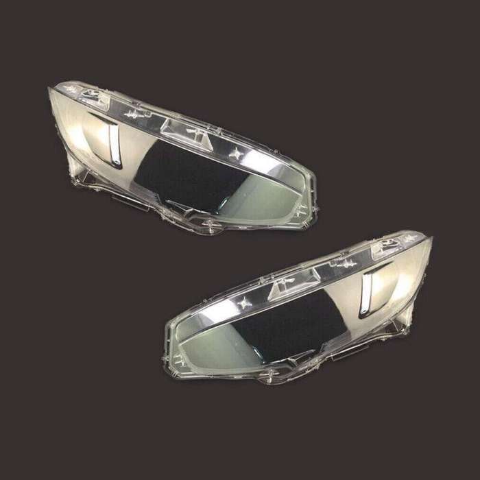 Pair Front Clear Headlight Lens Headlamp Cover For Honda Civic 2016-2019 2017