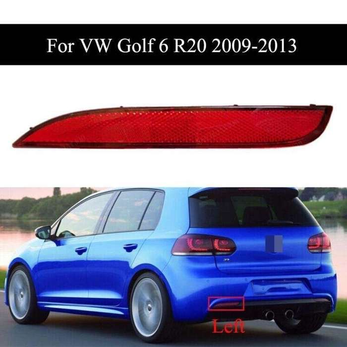 For VW Golf 6 R20 2009-2013 Left Side Rear Bumper Reflector Light Brake Lamp