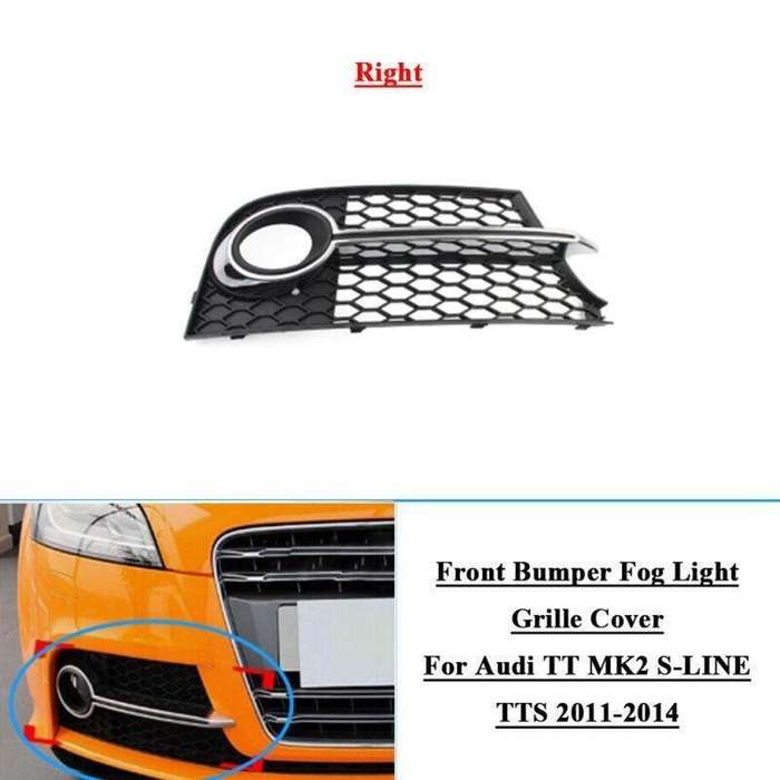Front Bumper Fog Light Grille Cover For Audi TT MK2 S-LINE TTS 2011-2014 Right