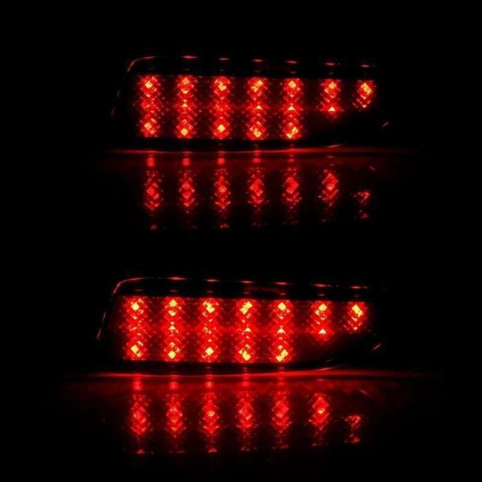2x Smoke Lens Bumper Reflector LED Tail Brake Light For 2011-2013 Toyota Corolla