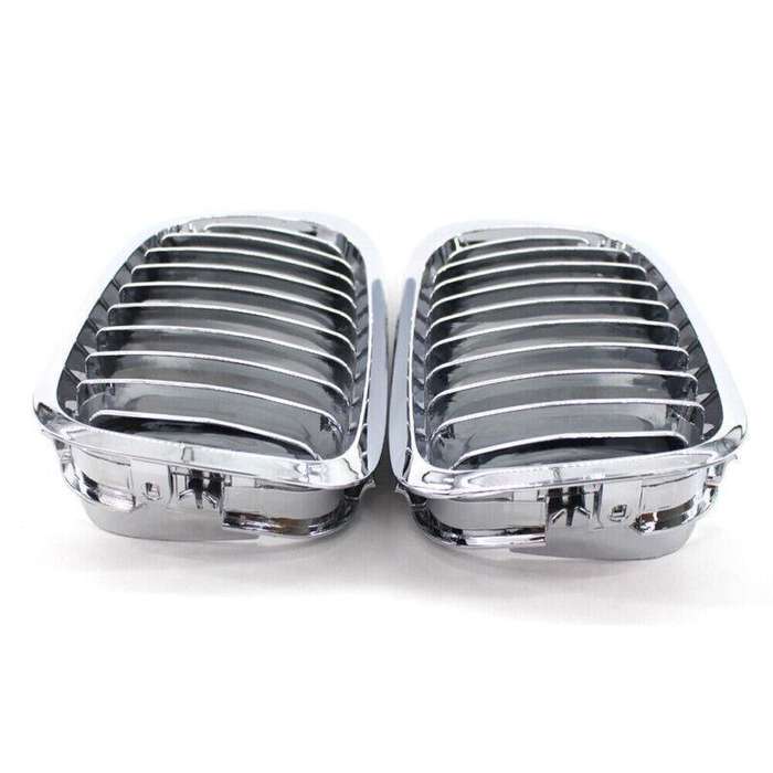 Fits BMW E46 2D Coupe Convertible 99-02 Pre-Facelift Silver Chrome Front Grille