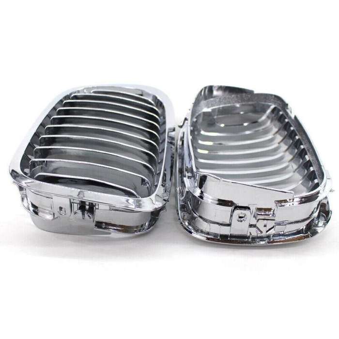 Fits BMW E46 2D Coupe Convertible 99-02 Pre-Facelift Silver Chrome Front Grille