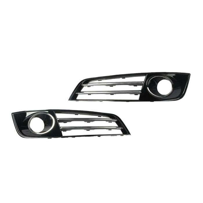 2x Front Bumper Fog Lamp Grille Cover For Audi A8 D4 10-13 LR 4H0807680E/679E