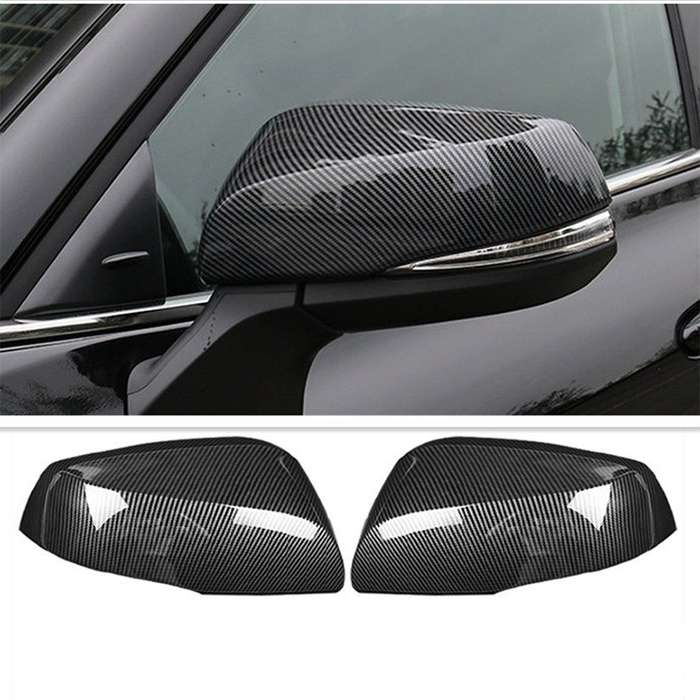 For Toyota Highlander 2020-2023 Carbon fiber Side Rearview Mirror Cover Trim Cap