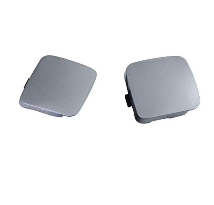Pair Front Bumper Tow Hook Eye Cover Cap Silver for Toyota RAV4 09 10 11 12