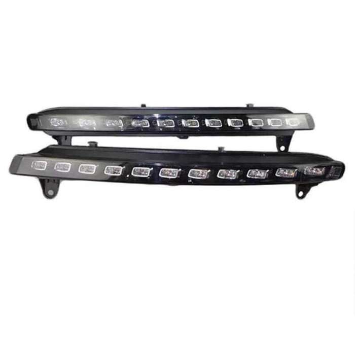 Pair Front Bumper DRL Daytime Running Light Turn Signal Lamp For AUDI Q7 10-2015