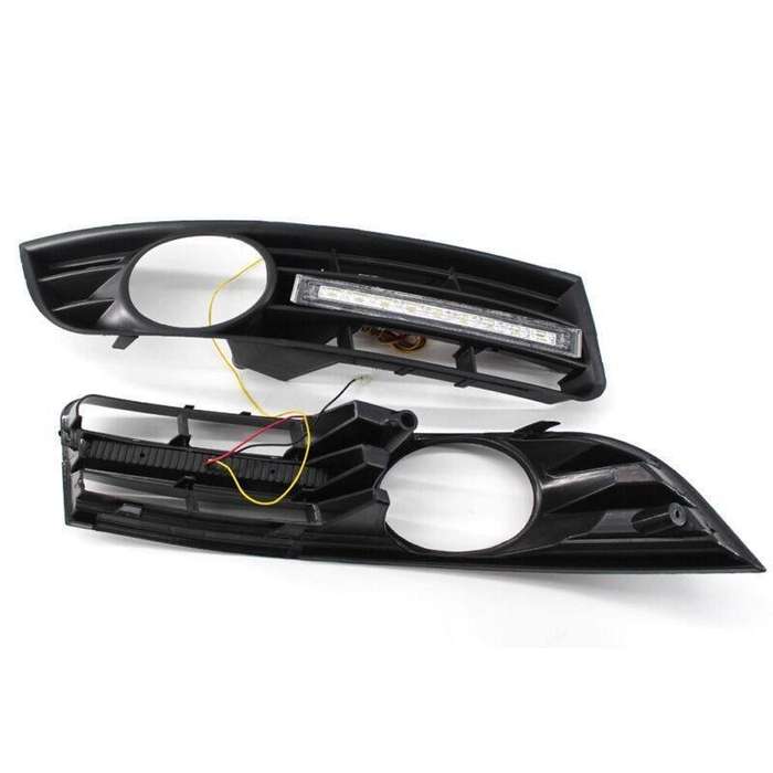 2x/Set LED DRL Daytime Running Light &amp; Mesh Grille Fit for VW Passat B6 2006-09