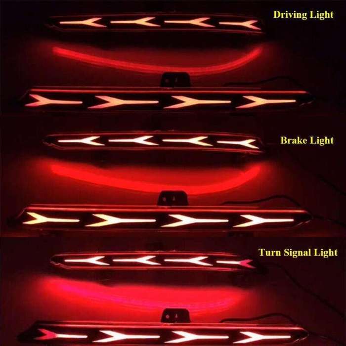 Red Rear Taillight Bumper Reflector Lights For Honda Accord 10th 18-20 Pair E
