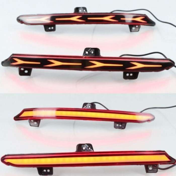 Red Rear Taillight Bumper Reflector Lights For Honda Accord 10th 18-20 Pair E