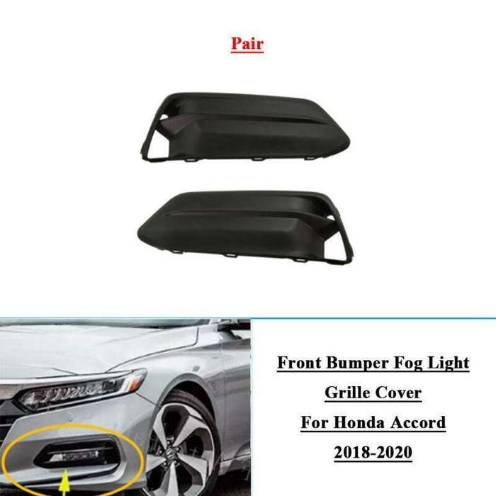 2x Front Bumper Fog Lamp Grille Cover For Honda Accord 2018-2020 Left+Right