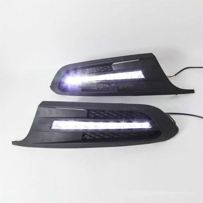 For Volkswagen Sagitar 12-14 Pair Daytime Running Light LED Fog Head Lamp DRL
