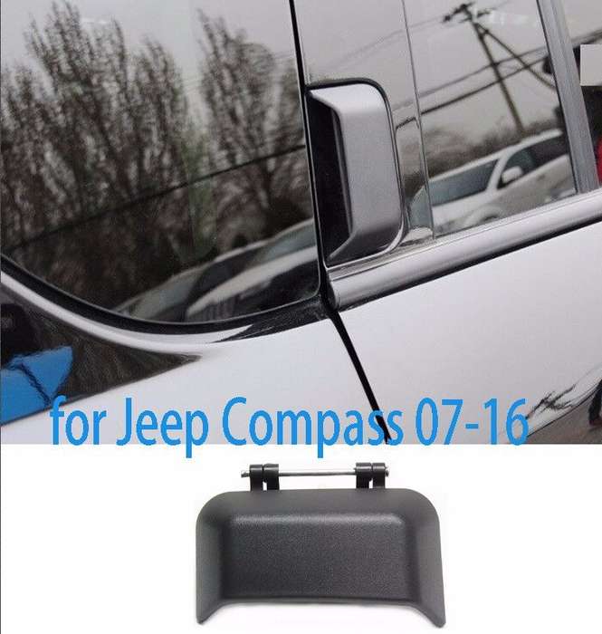 Passenger Side Rear Door Exterior Handle Black for Jeep Compass 07-16