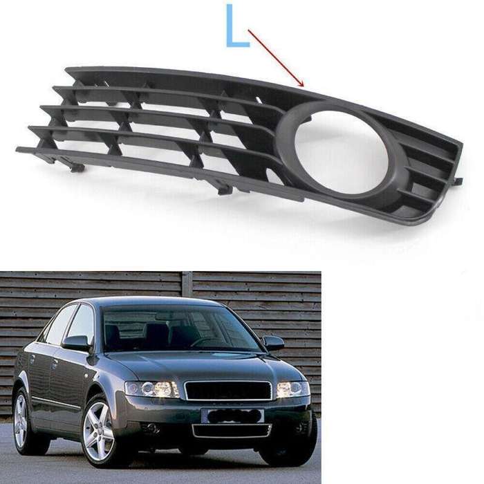 1x Front Bumper Fog Light Grille for Audi A4 B6 2002-2005 Left Passenger Grill