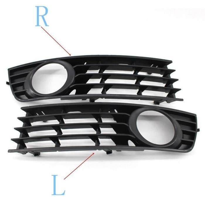 2X/Set Front Lower Bumper Fog Light Grille for Audi A4 B6 2001-2005 Mesh Grill